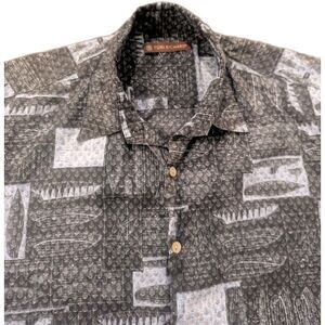 Tori Richard Shirt Mens Medium Button Up Graphic Print Beach Read